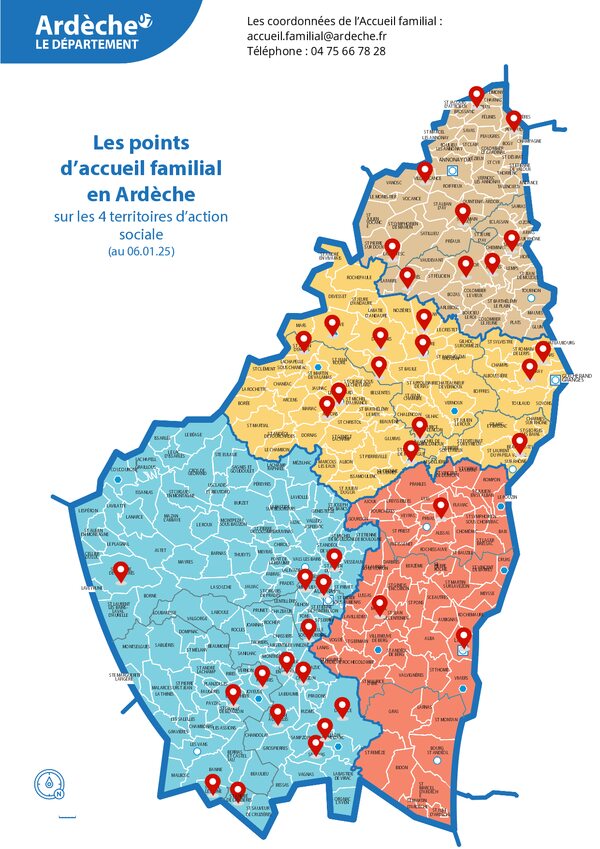 Les points d’accueil familial en Ardèche