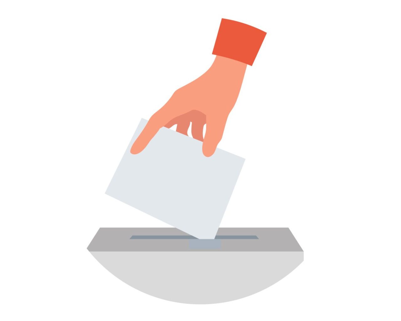 image d'illustration pour le budget, main qui met une enveloppe ans une urne